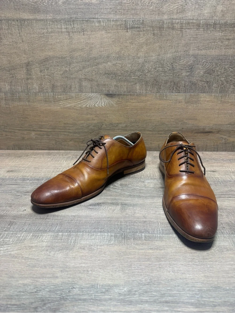 Magnanni Men's Leather Oxford Dress Shoes - Brown Size 13